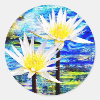Flowers classic round sticker