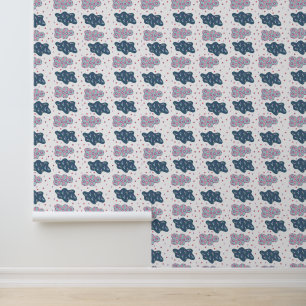 flowers clouds pattern wallpaper