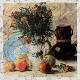 Flowers, Coffeepot and Fruit by Vincent van Gogh Jigsaw Puzzle