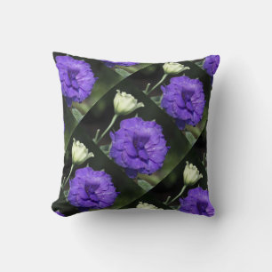 flowers colourful design pattern purple geometric throw pillow