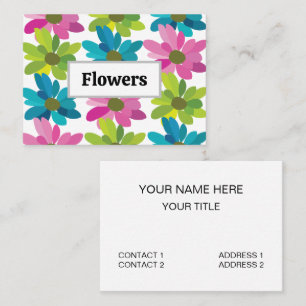 Flowers Colourful Flowers Business Card