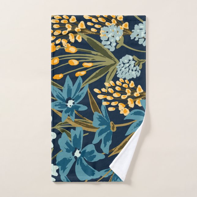 Flowers Colourful Watercolor Trendy  Hand Towel (Hand Towel)