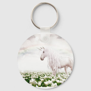 Flowers Compact Mirror Keychain