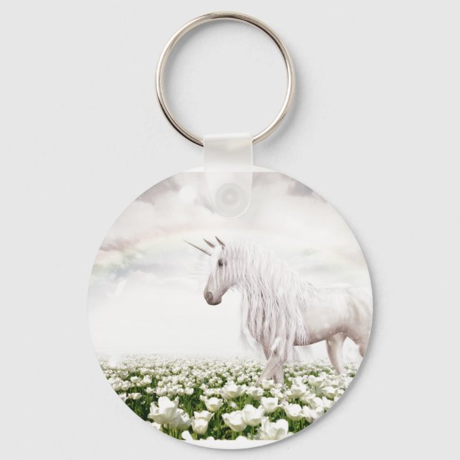 Flowers Compact Mirror Keychain (Front)