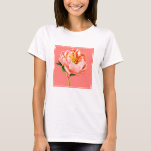 Flowers Coral Peony Blossom T-Shirt