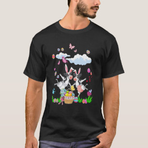 Flowers Couple Bunny Cows Easter Day Hearts Family T-Shirt