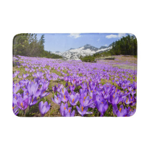Flowers   Crocus Pirin Mountain Park Bulgaria Bath Mat