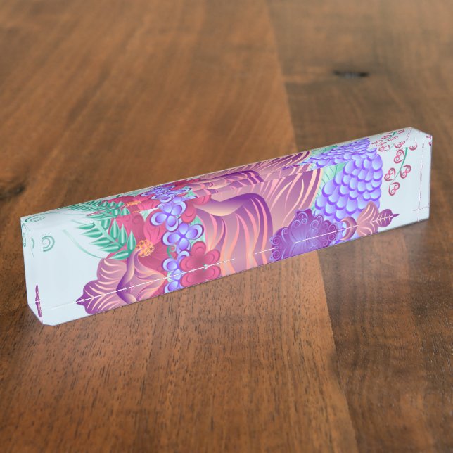 Flowers Custom Desk Destiny Destiny'S Namep Desk N Nameplate (Side)