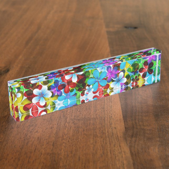 Flowers Custom Desk Destiny Destiny'S Namep Desk N Nameplate (Side)