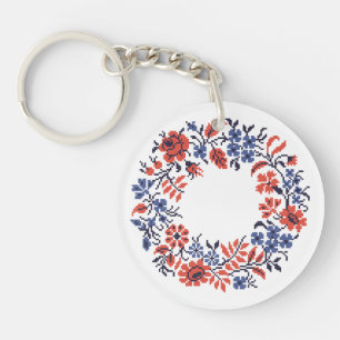 Flowers cycle keychain