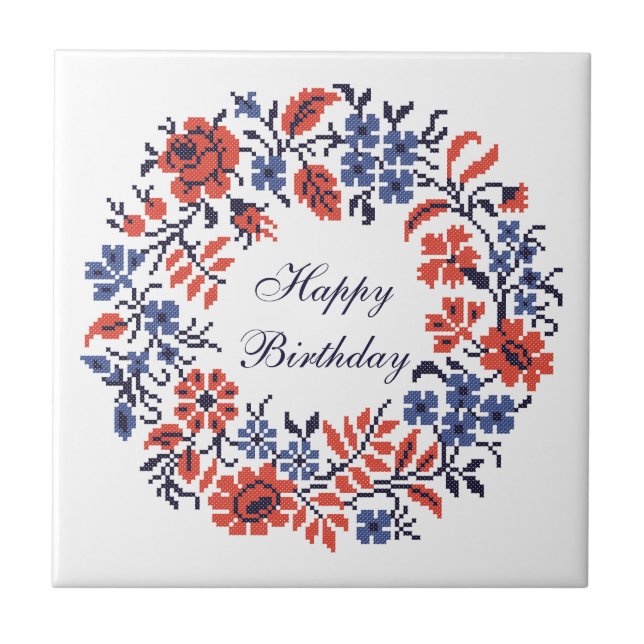 Flowers cycle tile (Front)