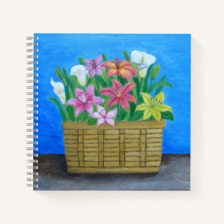Flowers daisies and lilies  notebook