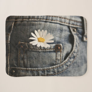 Flowers   Daisy in Jeans Pocket Sherpa Blanket