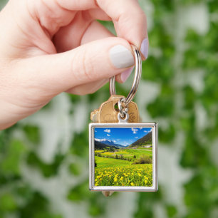 Flowers   Dandelion Canton of Grisons, Switzerland Keychain