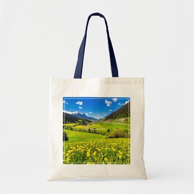 Flowers | Dandelion Canton of Grisons, Switzerland Tote Bag (Front)