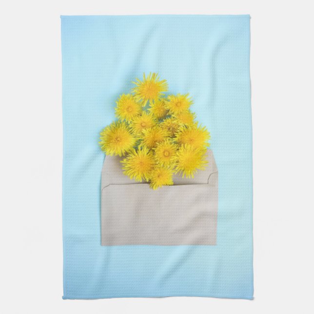 Flowers | Dandelions in Envelope Kitchen Towel (Vertical)