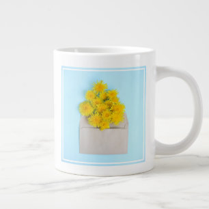 Flowers Dandelions in Envelope Large Coffee Mug