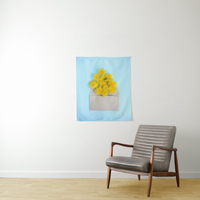 Flowers | Dandelions in Envelope Tapestry (In Situ)