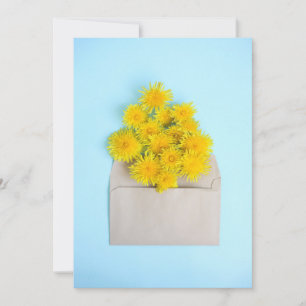 Flowers   Dandelions in Envelope Thank You Card
