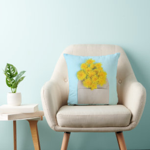 Flowers   Dandelions in Envelope Throw Pillow