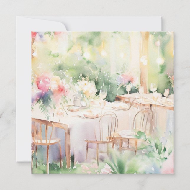 Flower's Delight: Serene Blossoms, A Baby Shower Invitation (Front)