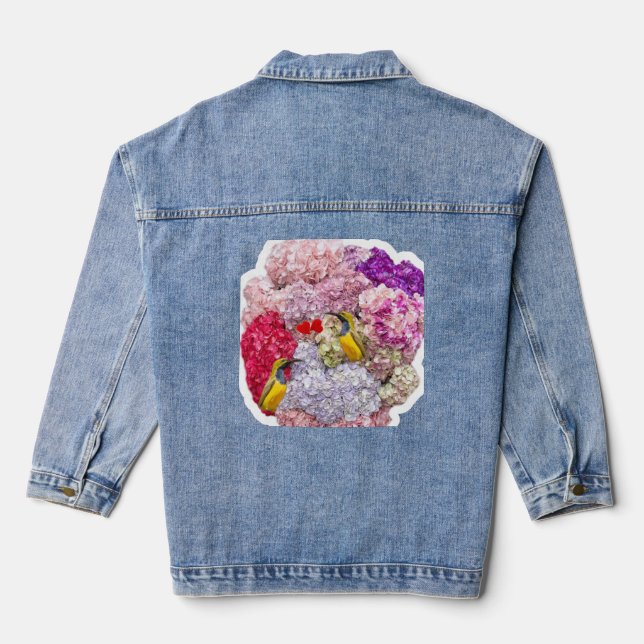 Flowers Denim Jacket (Back)