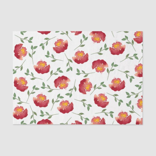 Flowers (Design 16 Yellow/Orange Series) Tissue Paper (Front)