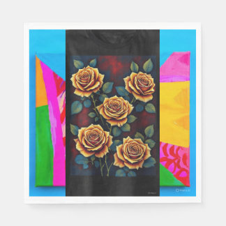 Flowers design and beautiful background design for napkin
