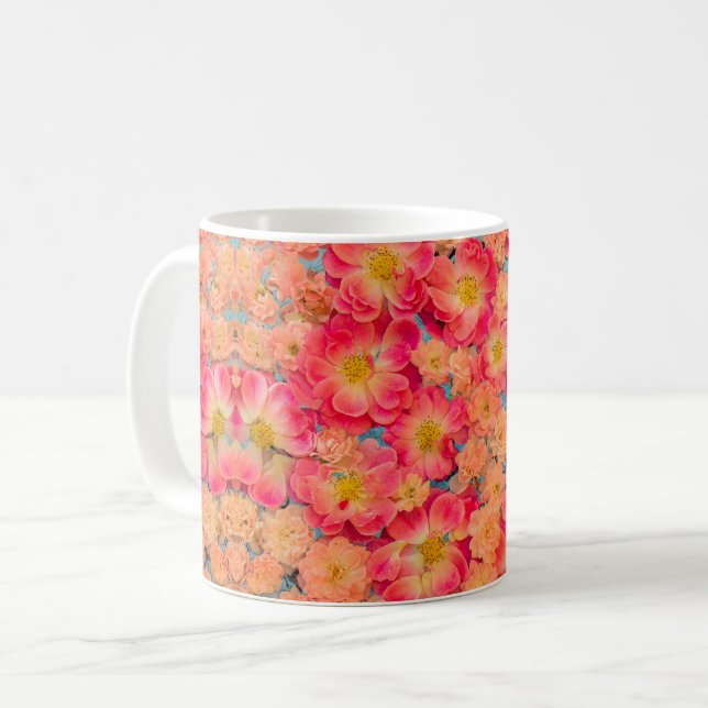 Flowers design coffee mug (Front Left)