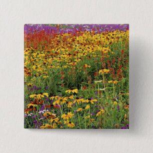 Flowers Display at International Peace Gardens 2 Inch Square Button