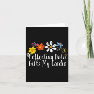 Flowers Drawing Collecting Data My Cardio Funny 20 Card