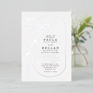 Flowers Drawing Elegant Boho Wedding Silver