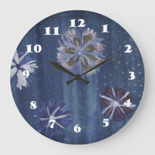 Flowers Drawing Round (Large) Wall Clock