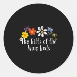 Flowers Drawing The Of The Wine Gods Funny 2024 Sa Classic Round Sticker