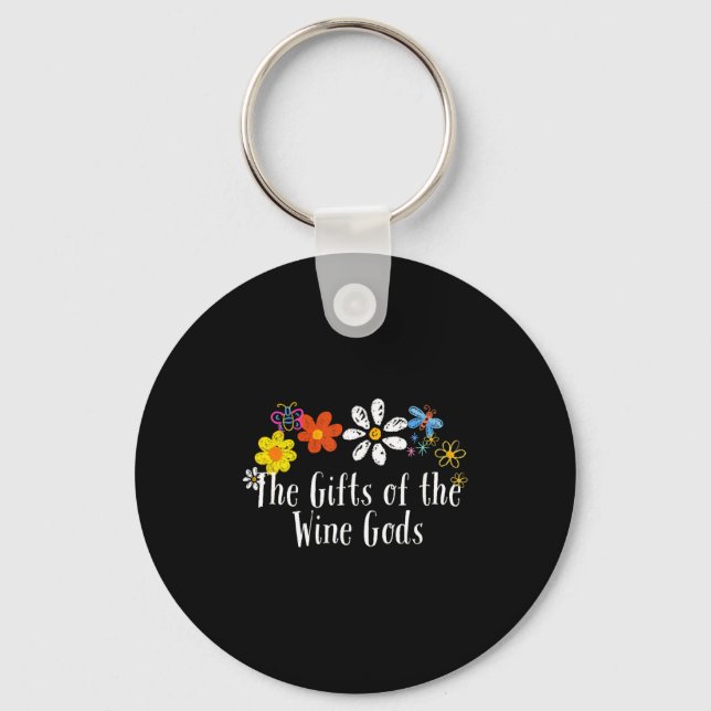 Flowers Drawing The Of The Wine Gods Funny 2025 Sa Keychain (Front)