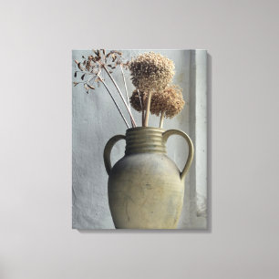 Flowers   Dried Flower Vase Canvas Print