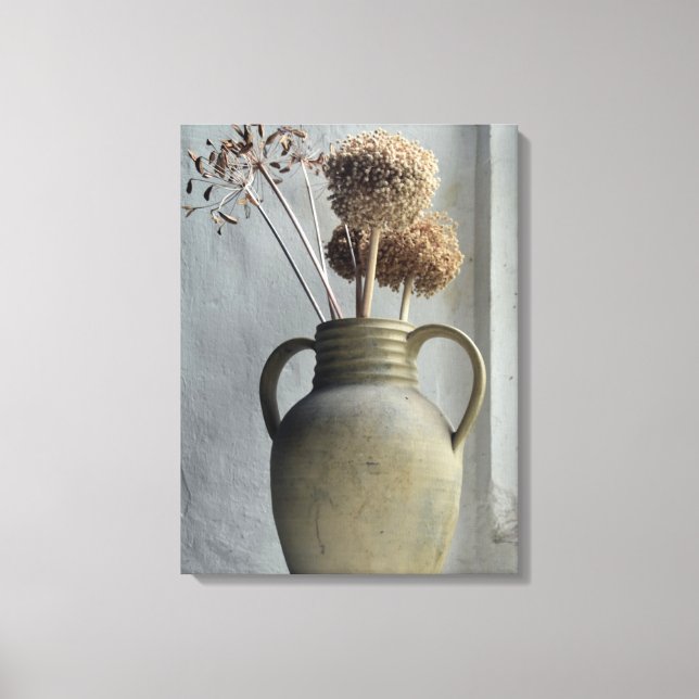 Flowers | Dried Flower Vase Canvas Print (Front)