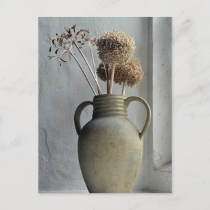 Flowers Dried Flower Vase Postcard