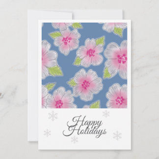 Flowers Elegance Happy Holidays Birthday Card