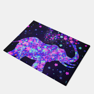 Flowers Elephant Doormat