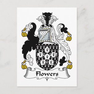 Flowers Family Crest Postcard