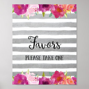 Flowers Favours Wedding Poster Print