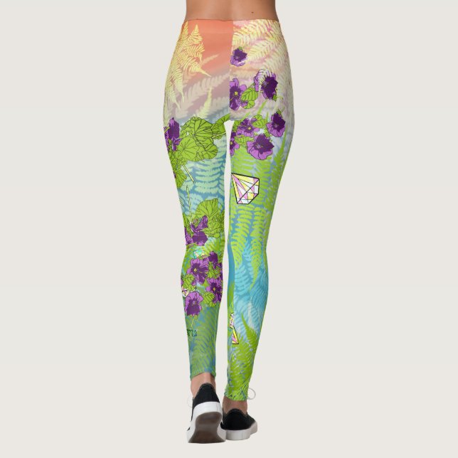 Flowers & Ferns Leggings (Back)