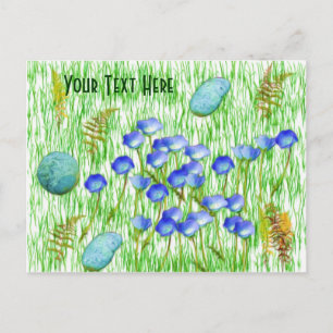 Flowers Ferns Painting Customizable Postcard