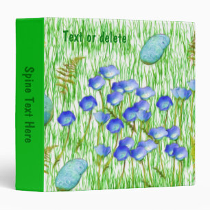 Flowers Ferns Stones Nature Painting Personalized Binder