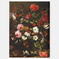 Flowers Floral Art Vintage Oil Painting Monogram