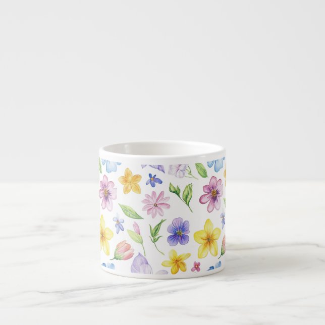 Flowers Floral Pattern Sublimation-95651 Espresso Cup (Front)