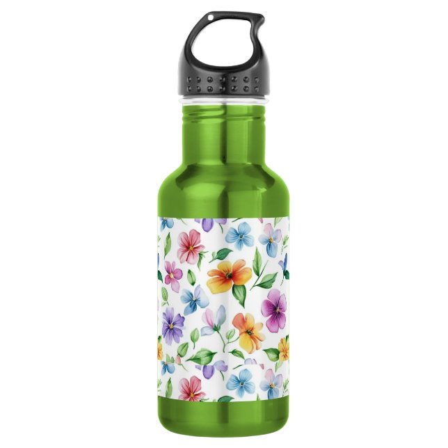 Flowers Floral Pattern Sublimation-95652 532 Ml Water Bottle (Front)