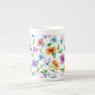 Flowers Floral Pattern Sublimation-95652 Bone China Mug