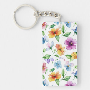 Flowers Floral Pattern Sublimation-95652 Keychain
